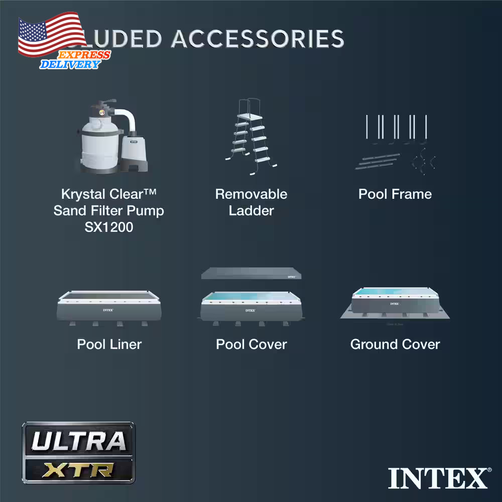 Ultra XTR 18 Ft. X 9 Ft. Rectangular 52" Deep Hard Sided above Ground Pool Set