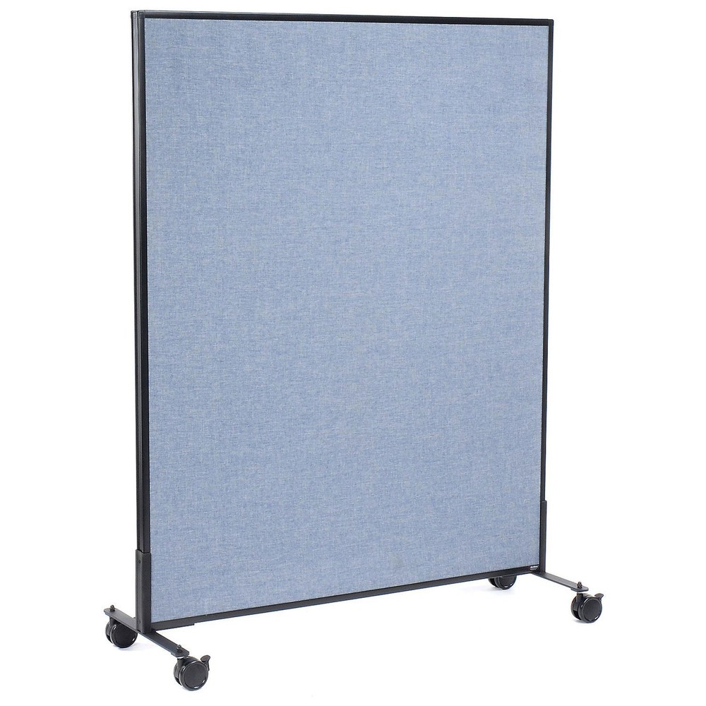 48-1/4"W x 63"H Mobile Office Partition Panel Blue