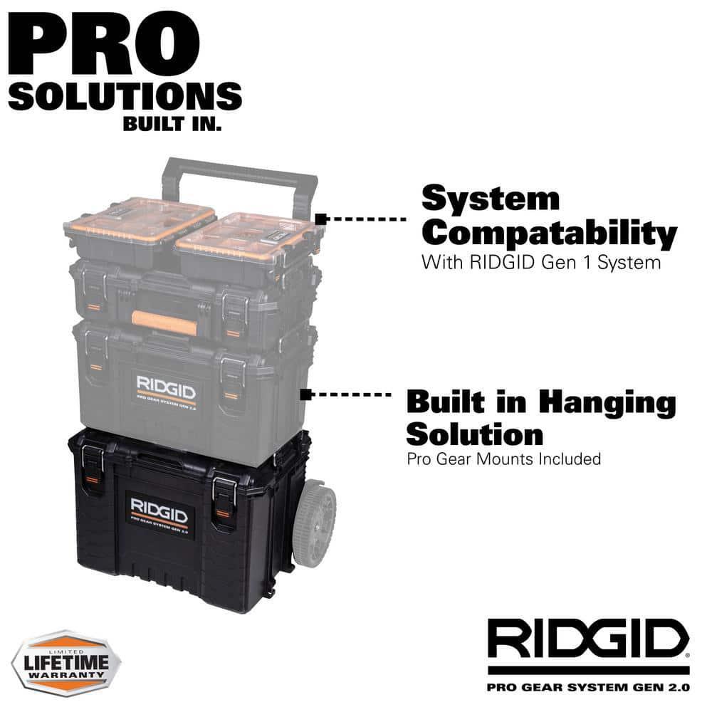 RIDGID 2.0 Pro Gear System Power Tool Case and Storage Tool Box