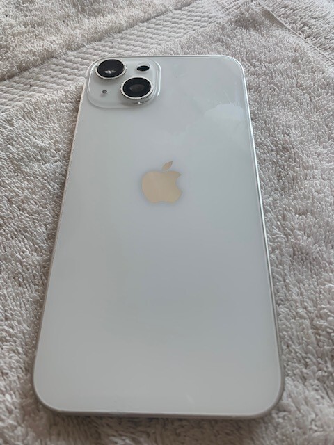 Apple iPhone 13 rear housing back glass chasis white C )
