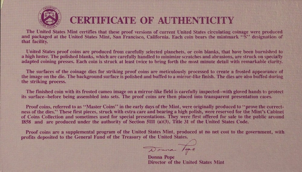 1990 US Mint Proof Set