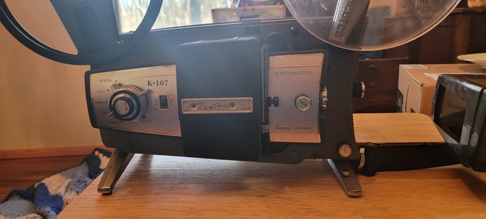 Vintage Keystone K107 8mm Projector+ K811 8mm Camera Bundle both work