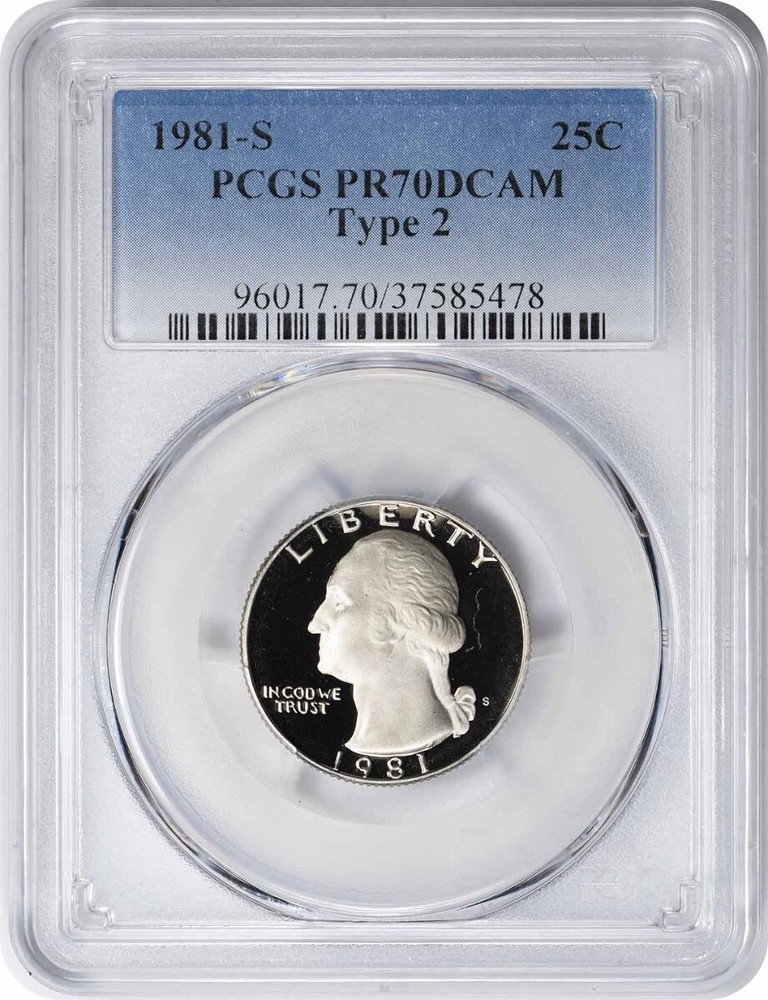 1981-S Washington Quarter Type 2 PR70DCAM PCGS