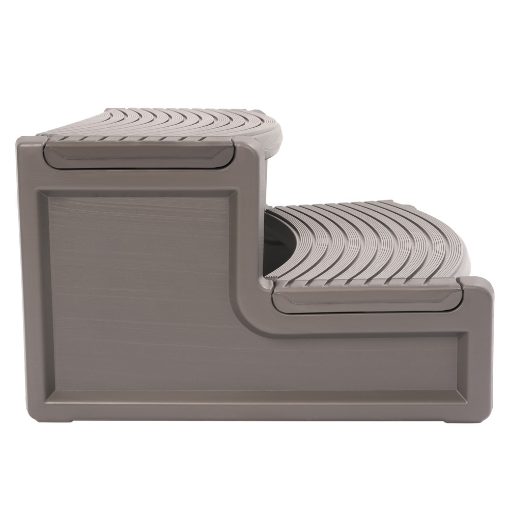 Outdoor Polypropylene Multi Purpose Spa and Hot Tub Handi-Step Step, Carbon Gray
