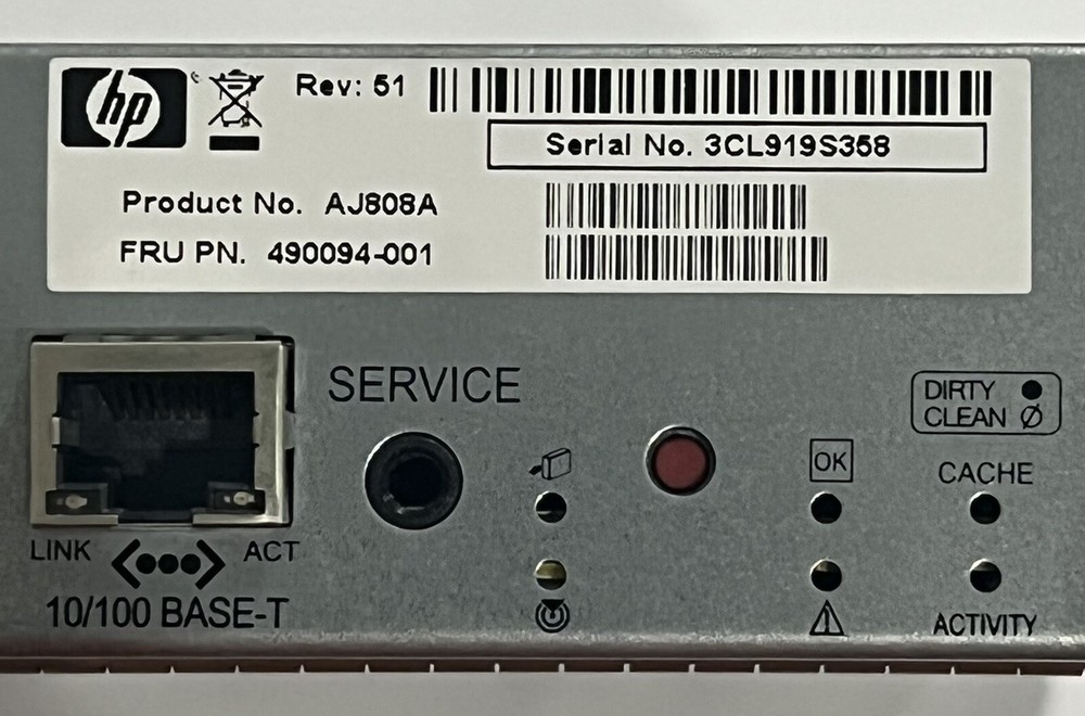 HP MSA2300 SAS Modular Smart Array Controller Genuine 490094-001-AJ808A Open Box