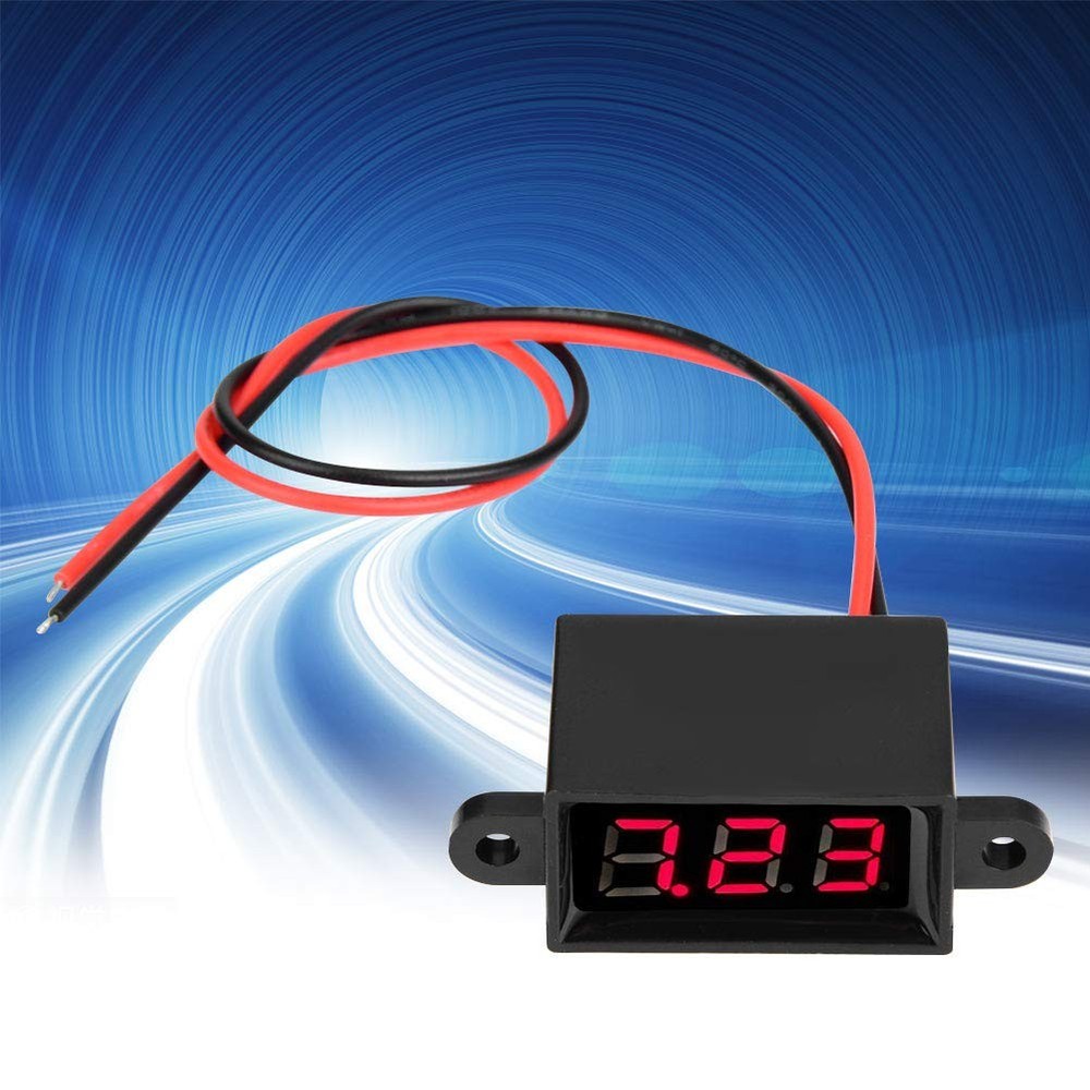 Red LED Voltmeter, Digital Display, Tester, Miniature, Voltage, Font Backlight