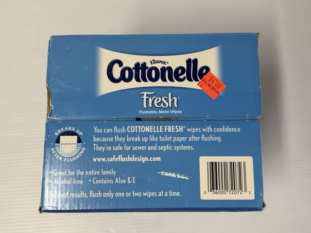 NOS Cottonelle Flushable Value Pack Hard Plastic Refillable Dispenser Prop