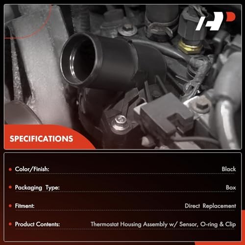 Engine Coolant Thermostat Housing Assembly Compatible with Jaguar S-Type 2003