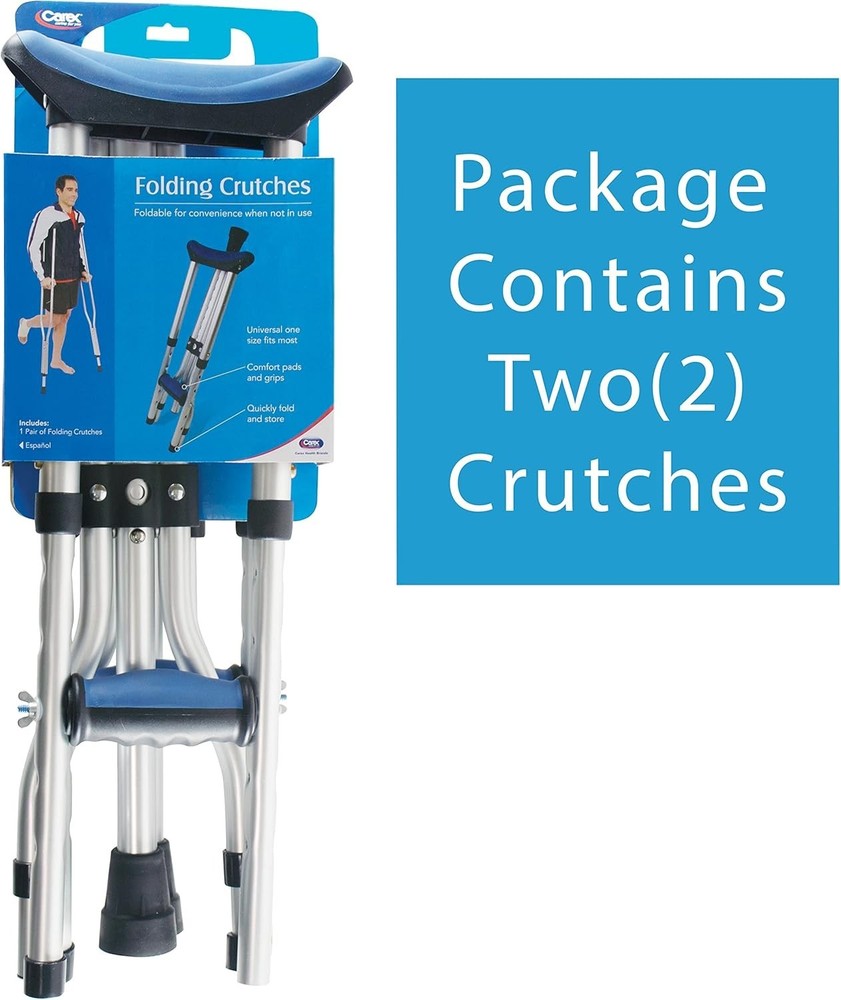 Universal Folding Crutches for Kids & Adults - Compact, Durable & Comfortable