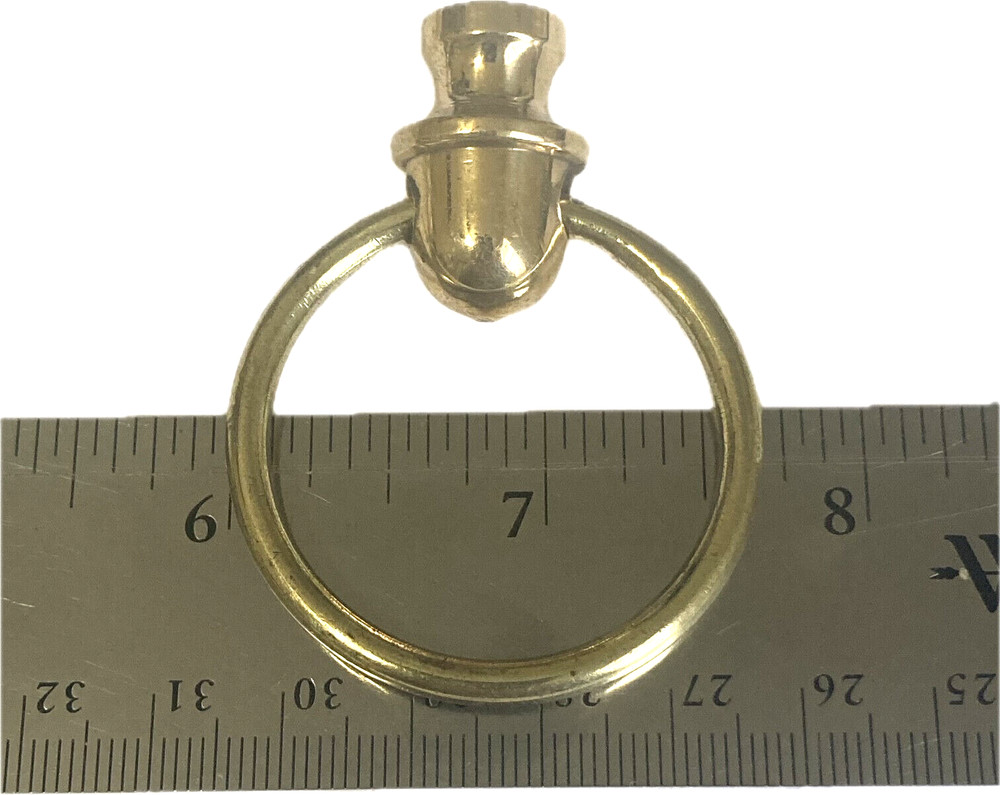 Eastlake Solid Cast Brass Ring Drawer or Door Pull