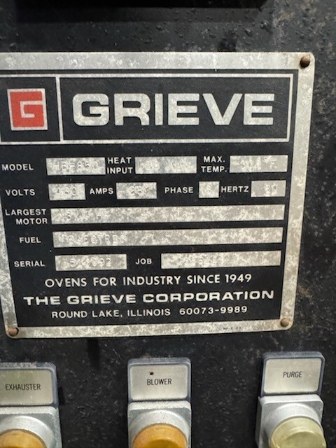 GRIEVE HB-850 SERIAL# 510092