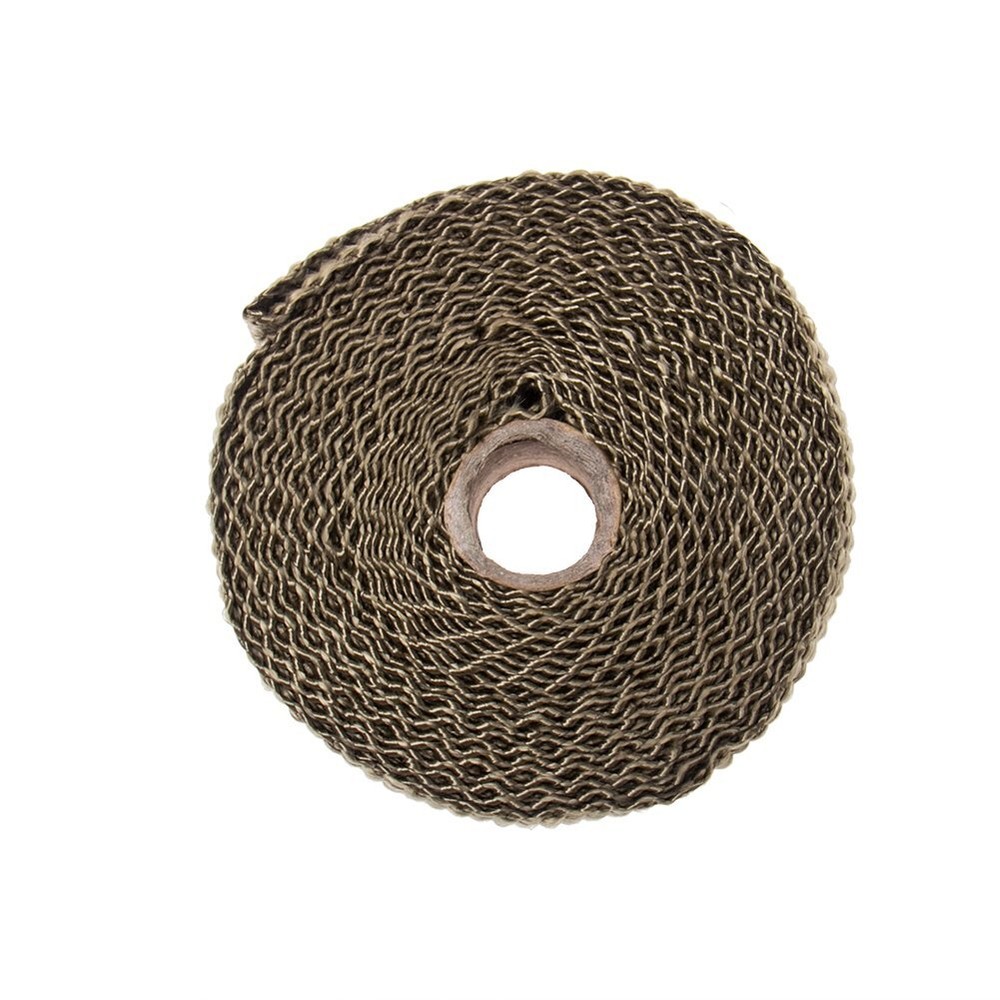 High temperature 50mm*5M Exhaust Heat Header Wrap Roll Titanium W/ fixed 5 ties