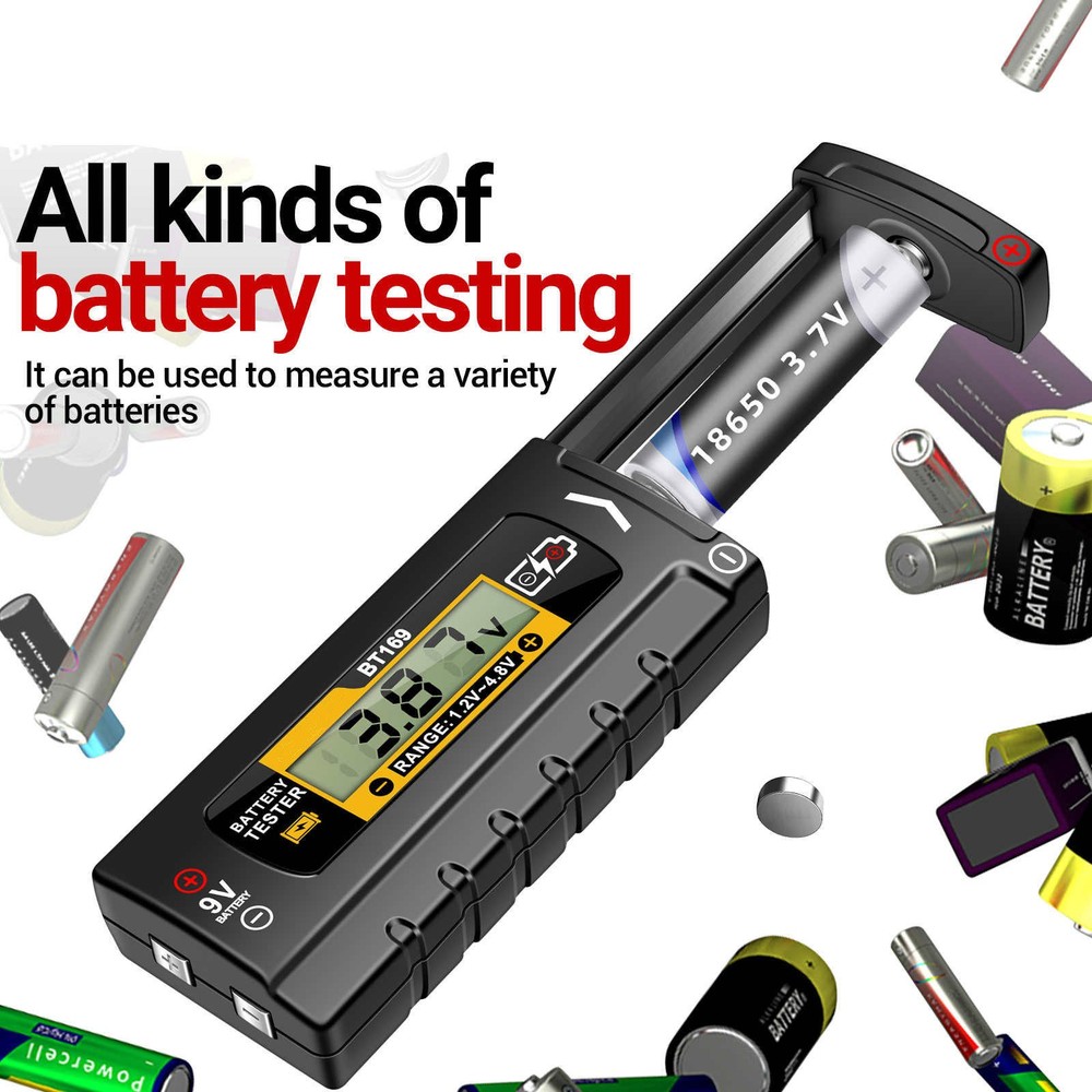 Home Battery Tester Battery Checkers With Digital Display For AA AAA C D Button
