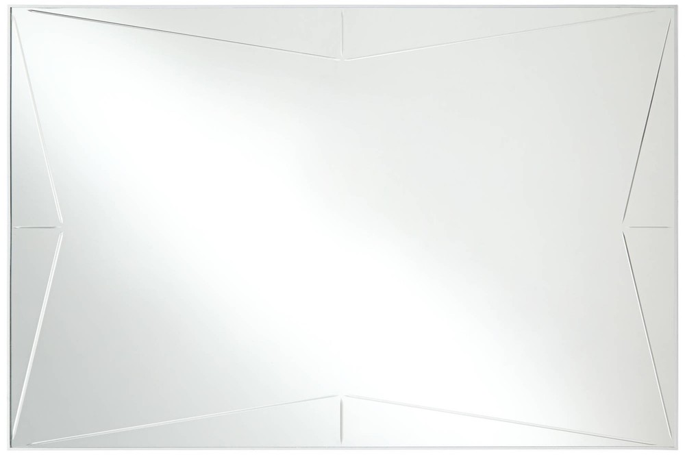 Possini Euro Relevei Silver 26" x 39" Rectangular Wall Mirror