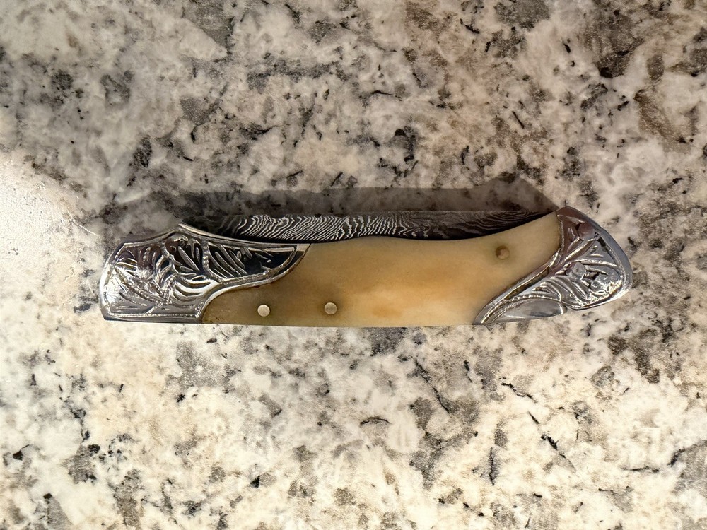Handmade Damascus Pocket Knife
