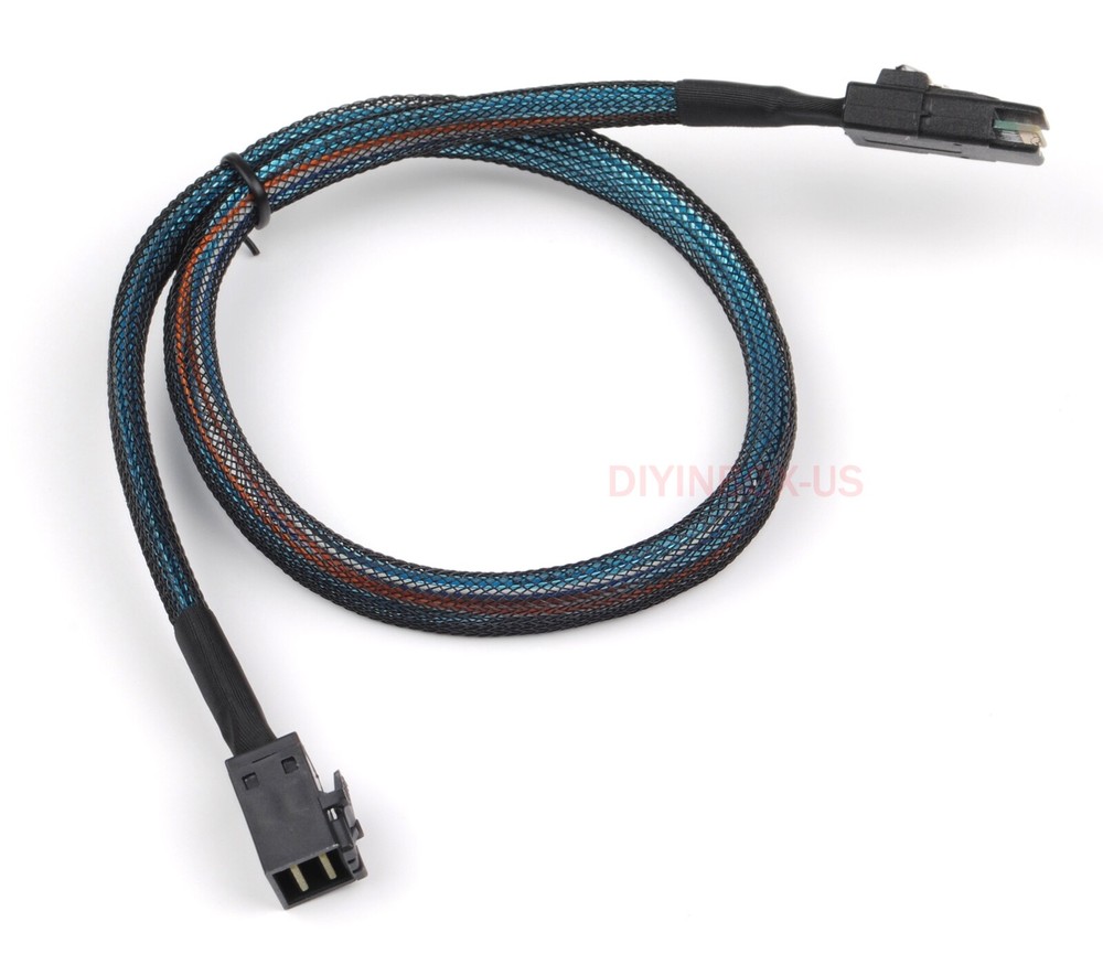 2-pcs Internal Mini SAS SFF-8087 to Mini SAS HD SFF-8643 Raid Data Cable 50cm