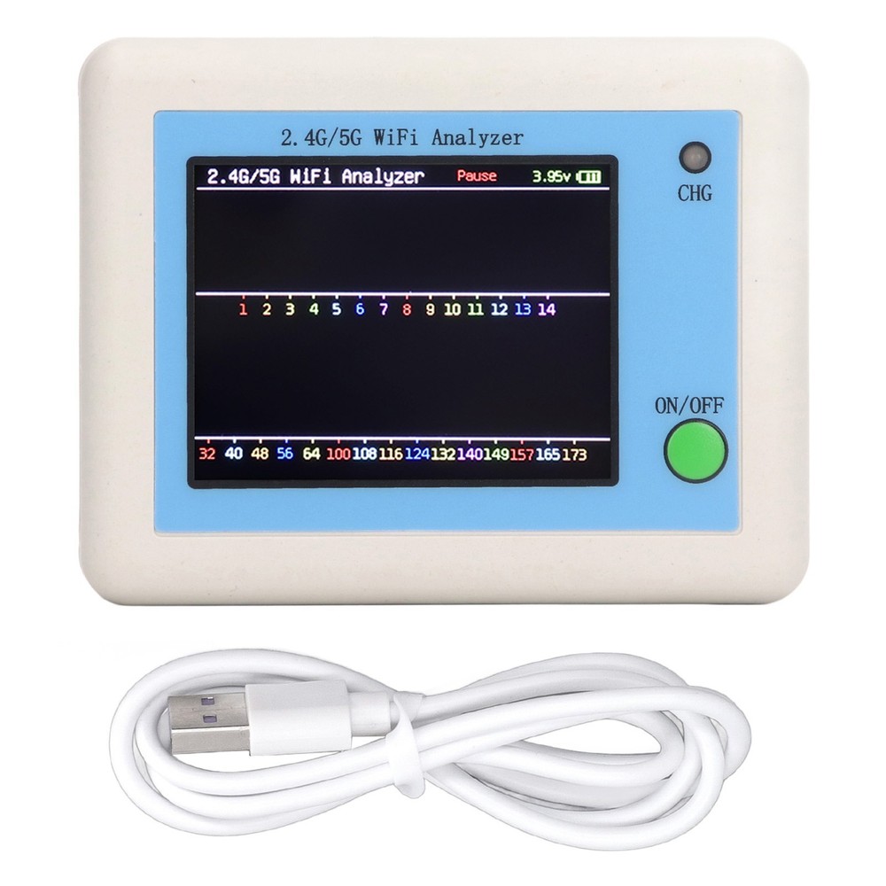 2.4G 5G WIFI Analyzer TFT Color Screen Light Indication Network Signal Scanner