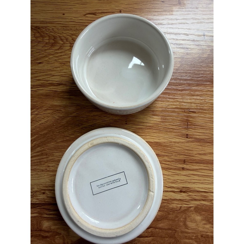 Creative Co-op White Reactive Glaze Mandala Stoneware Decorative Dish DF2923