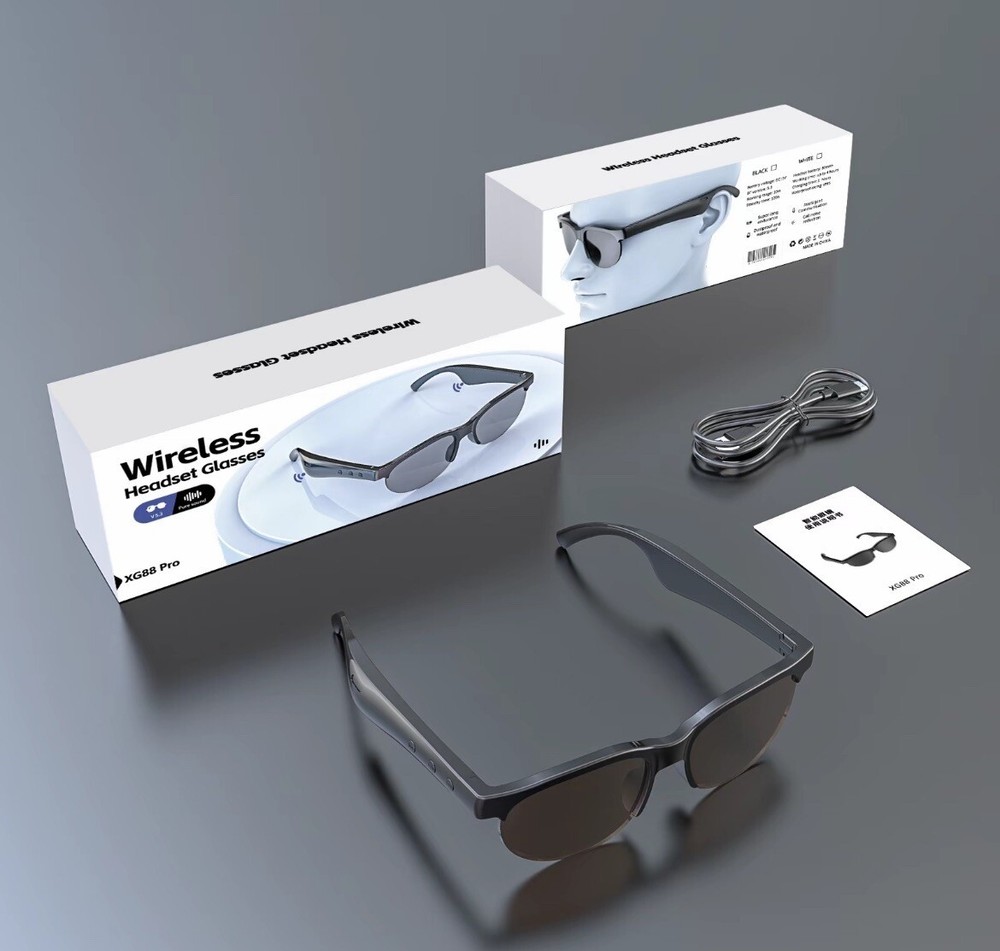 1 Pack XG88 Pro Smart Glasses, Wireless Bluetooth