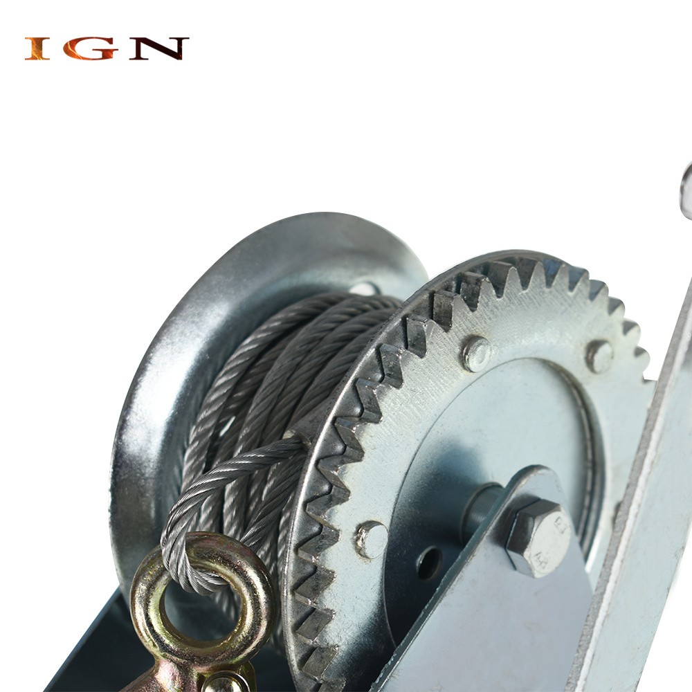 Adjustable Two-Way Hand Winch Boat Winch With 10m (32ft) Cable 1500lbs