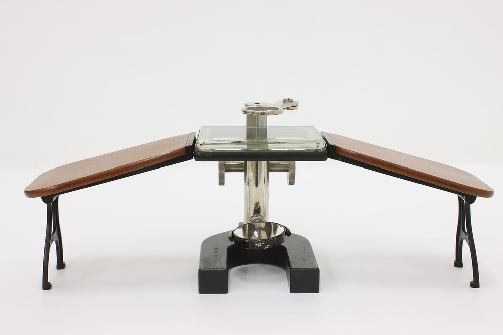 Bausch Antique Iron Laboratory Dissection Microscope & Case #56877