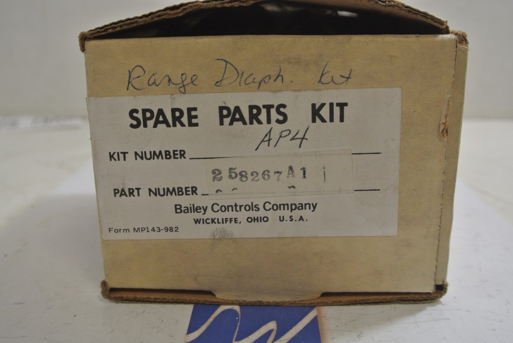 Bailey Controls 258267A1 Range Diaphragm Kit 3 pieces for AP4 New Surplus