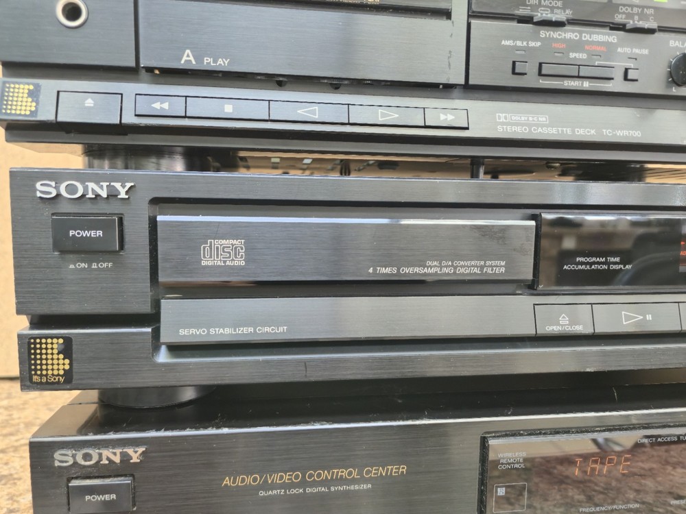 sony true HI-FI Stereo Components system w/remote SERVICED Fully Functional