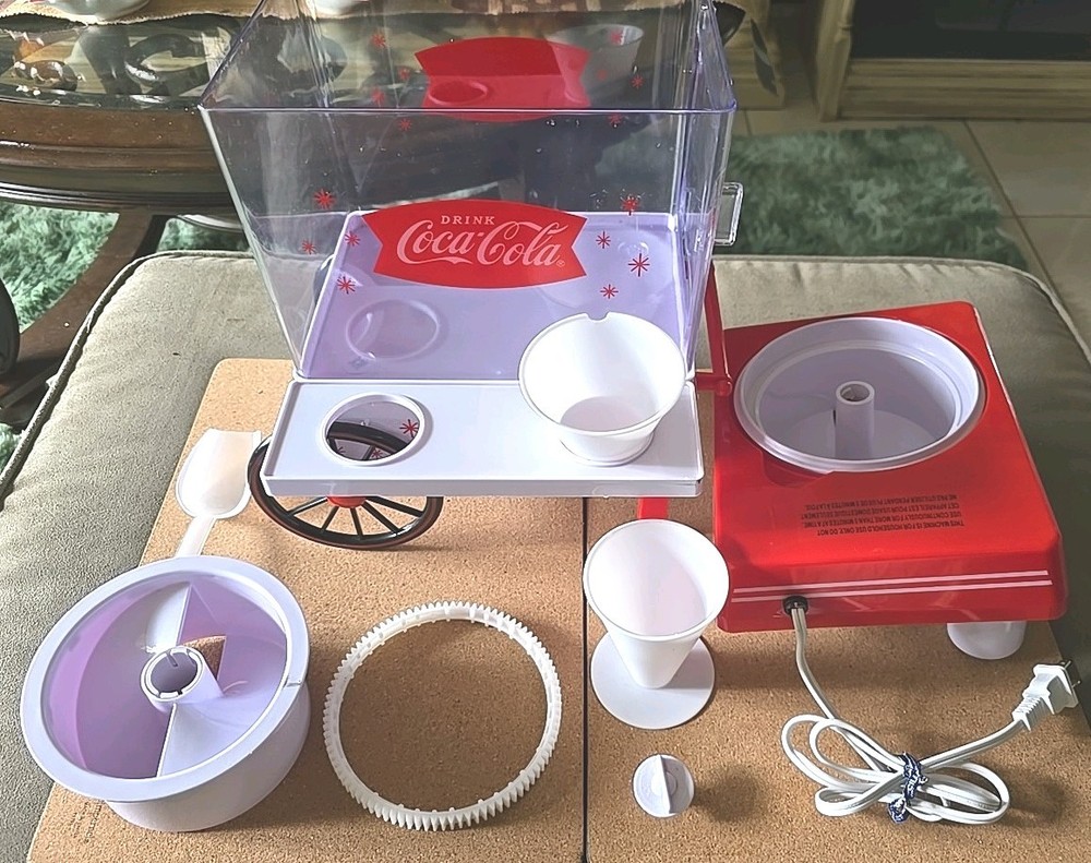Nostalgia Coka-Cola Snow Cone Maker Ice Shaver Machine
