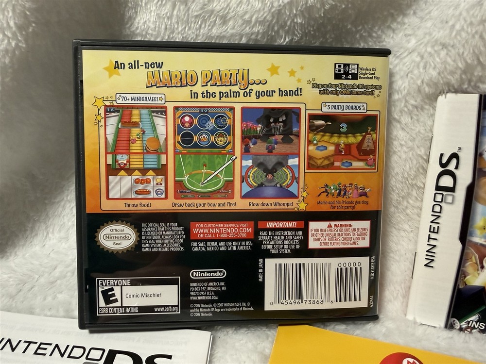 NINTENDO DS MARIO PARTY CASE INSERT MANUAL NO GAME