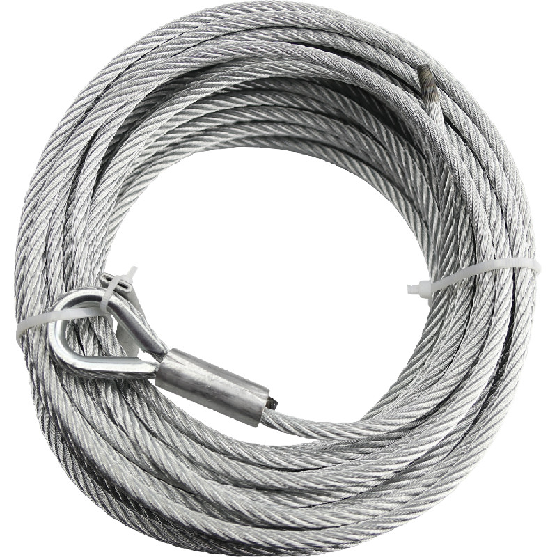 KFI Wide Winch Cable UTVCBL4KW 5000 Lb UTV Replacement Silver 52ft