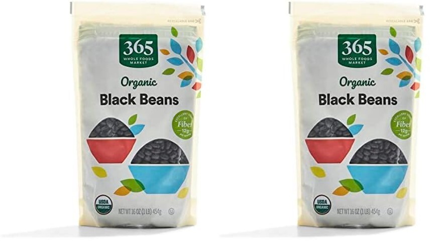 Convenient 2-Pack Organic Black Beans, 16 oz Each - Healthy and Versatile