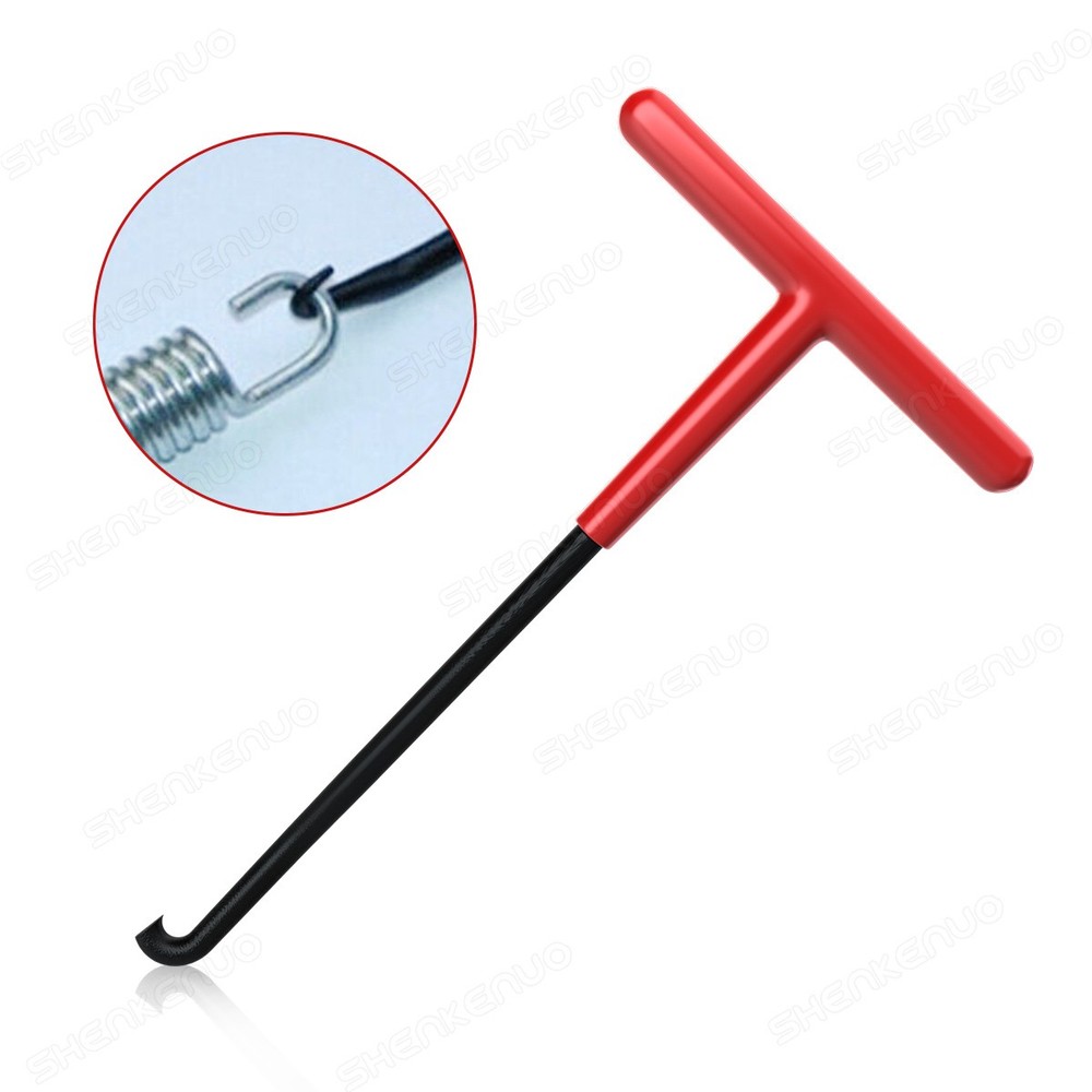 T-Shaped Exhaust Spring Puller with Rubber Grip - Essential Tool for Motorcycles