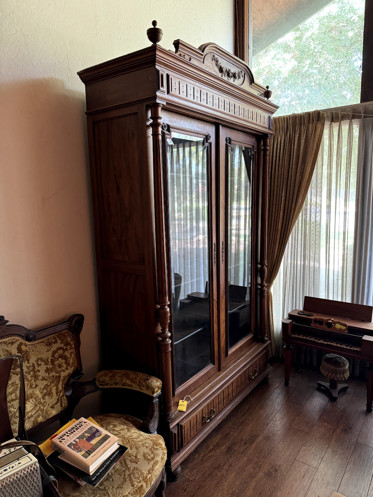 Antique mahogany bookcase 8ft tall