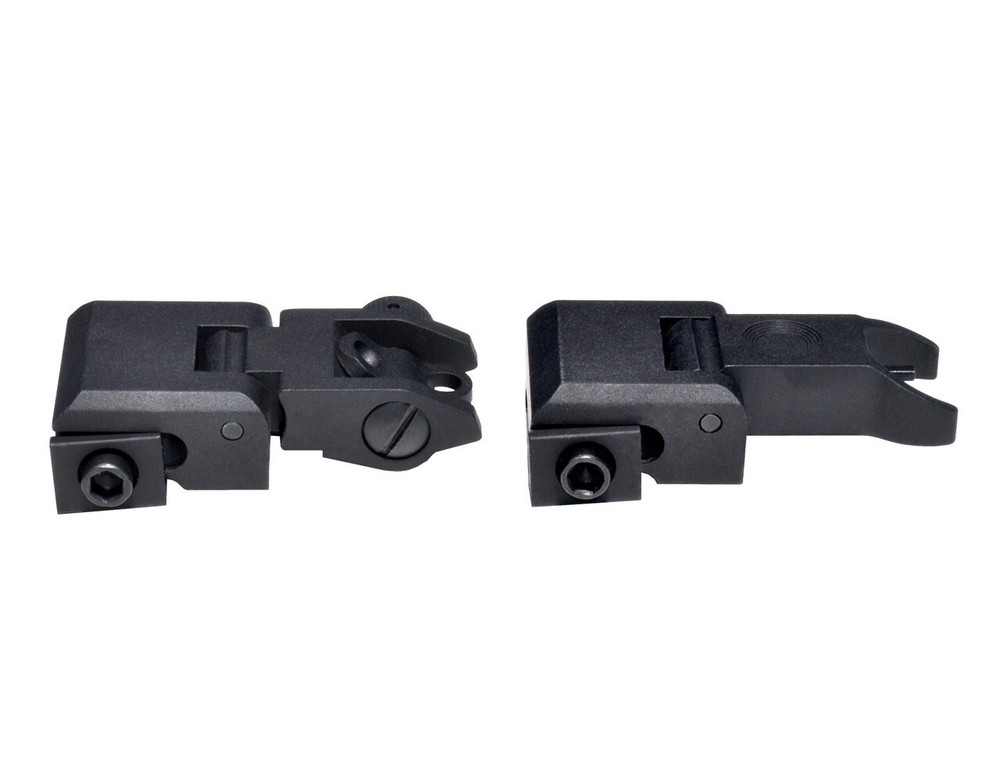 Basic Tactical Flip Up Front and Rear Sight Set, Aluminum