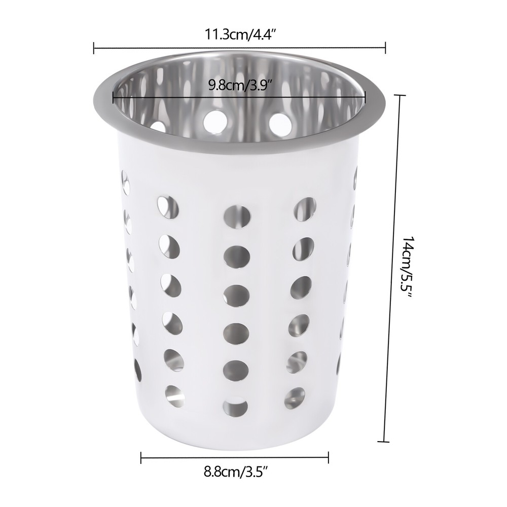 4 Storage Hole Metal Flatware Holder Removable Flatware Organizer Large Capacity