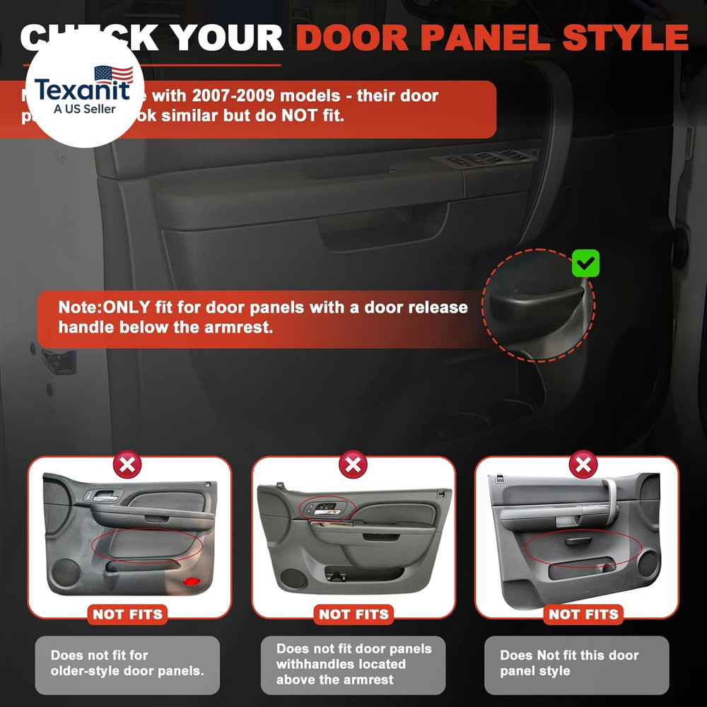 22818465 Front Left Driver Side Armrest Repair Kit Compatible with Chevy Silvera