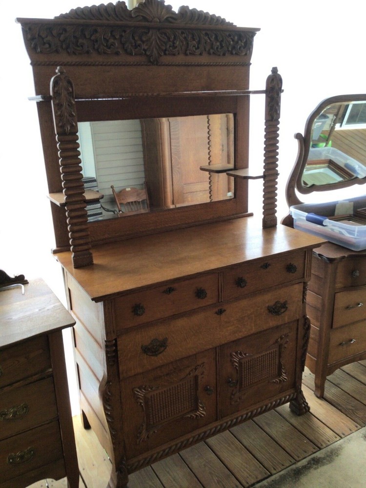 antique oak buffet sideboard