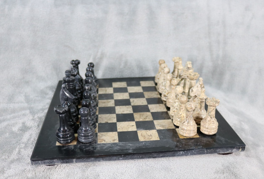 Marble Stone Handcrafted Chess Set w/ Case