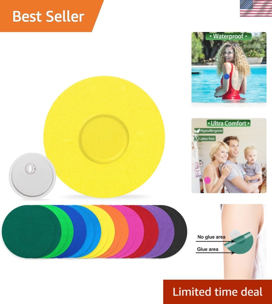 Flexible Libre 3 CGM Sensor Covers - 20 Pack, No-Hole Design & Easy Application