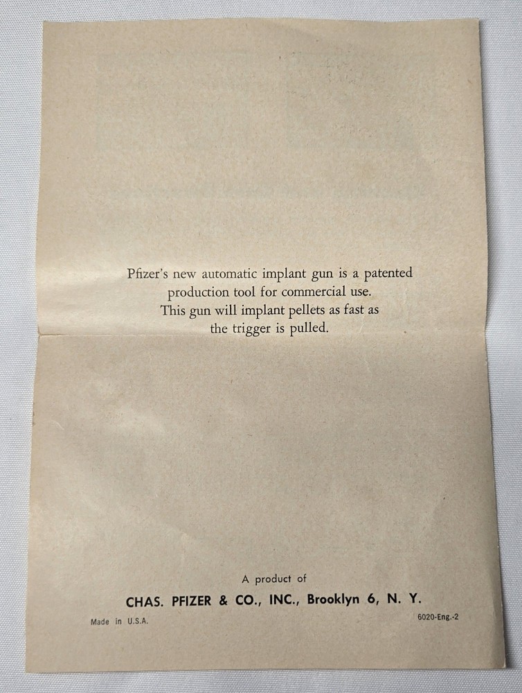 VINTAGE PFIZER AUTOMATIC IMPLANT GUN
