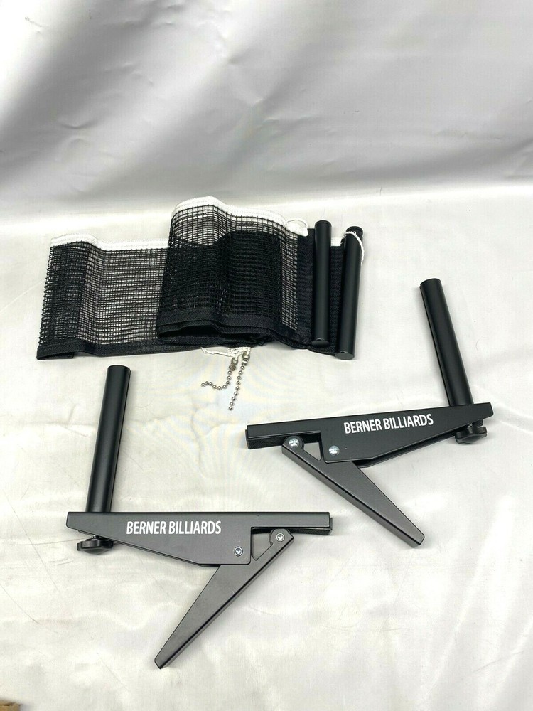Berner Billiards Snap On Table Tennis Net & Post Kit w/ Paddle & Balls