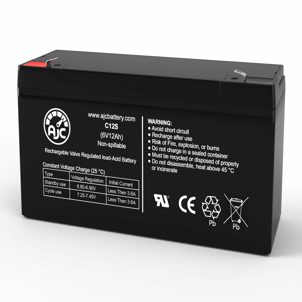 Vision CP6100 6V 12Ah UPS Replacement Battery