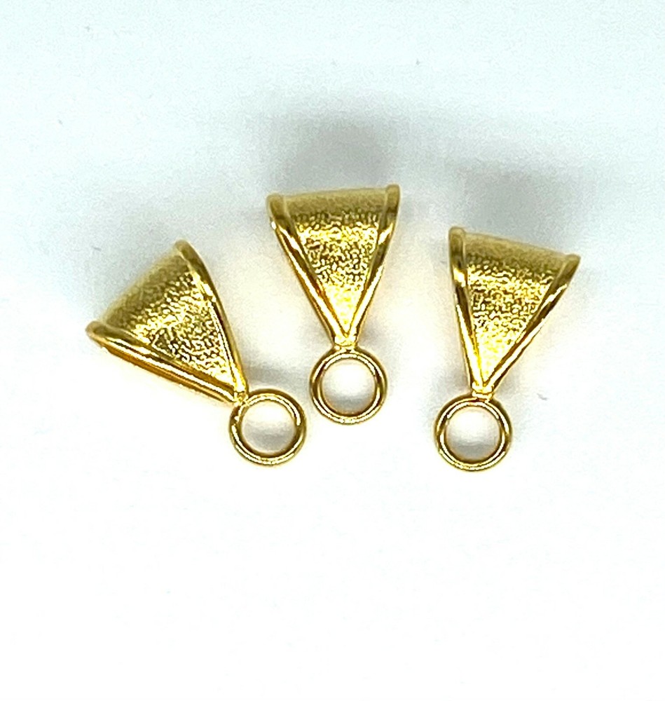 Gold Plate Bail 17mm 3 Pcs
