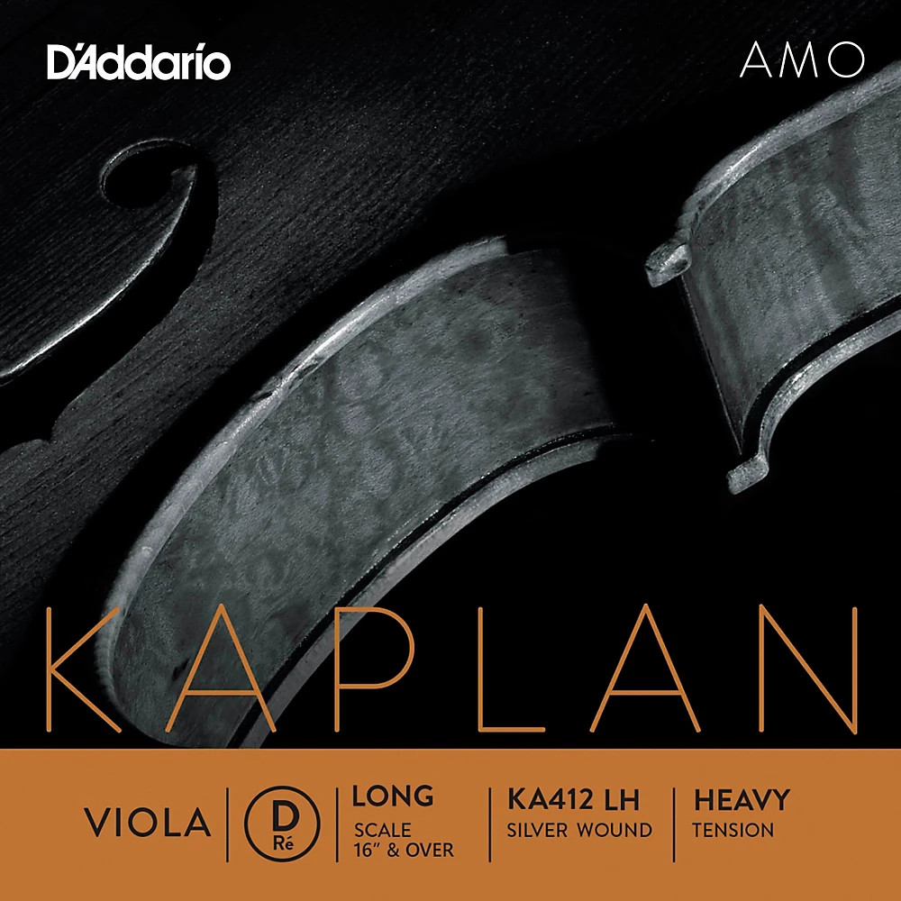 D'Addario Kaplan Amo Series Viola D String 16+ in., Heavy
