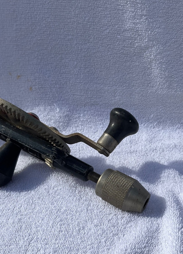 SOJO 2-01 ANTIQUE HAND DRILL WITH BITS IN HANDLE