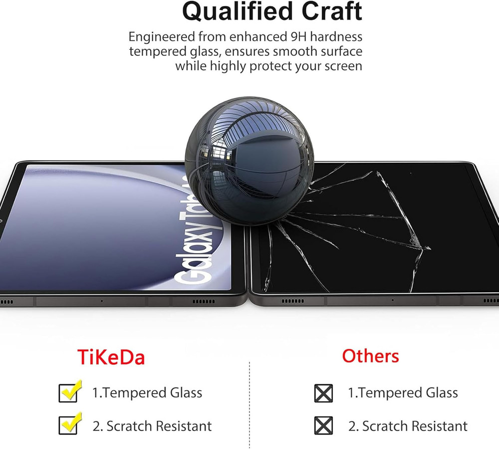 2 Pack Screen Protector for Samsung Galaxy Tab A9 plus 11 Inch 2023 Release,Case