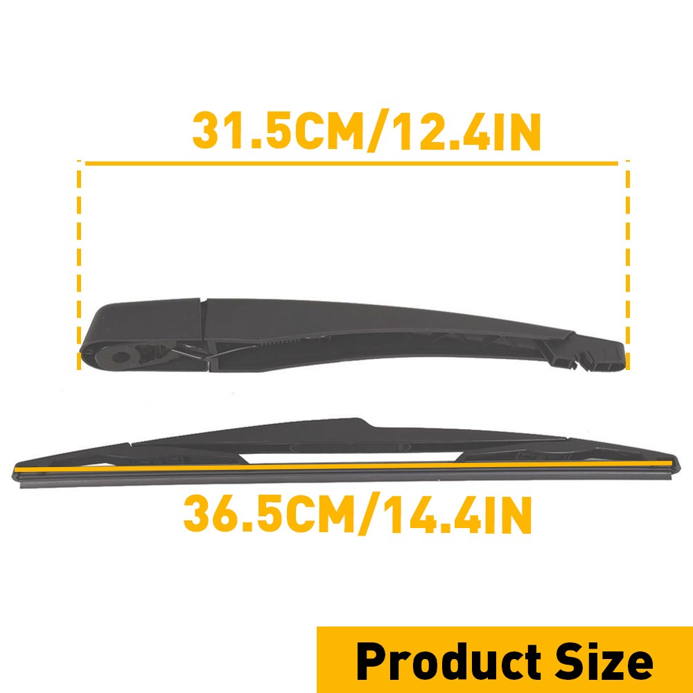 Rear Wiper Arm & Blade for Ford 2007-2014 Edge Back Windshield Windscreen Wiper