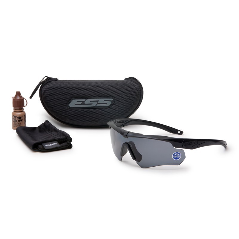 Crossbow ONE Eyeshield - Black Frame - Polarized Gray Lens