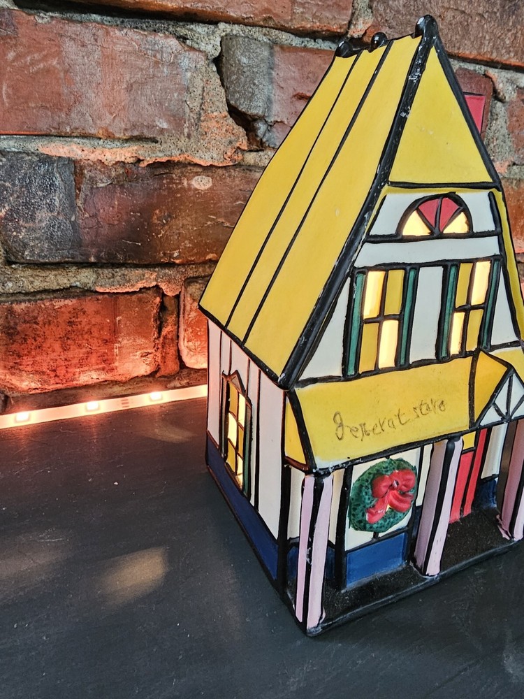 Once Upon A Christmas Time Ceramic Lighted General Store 8.5" Christmas Decor