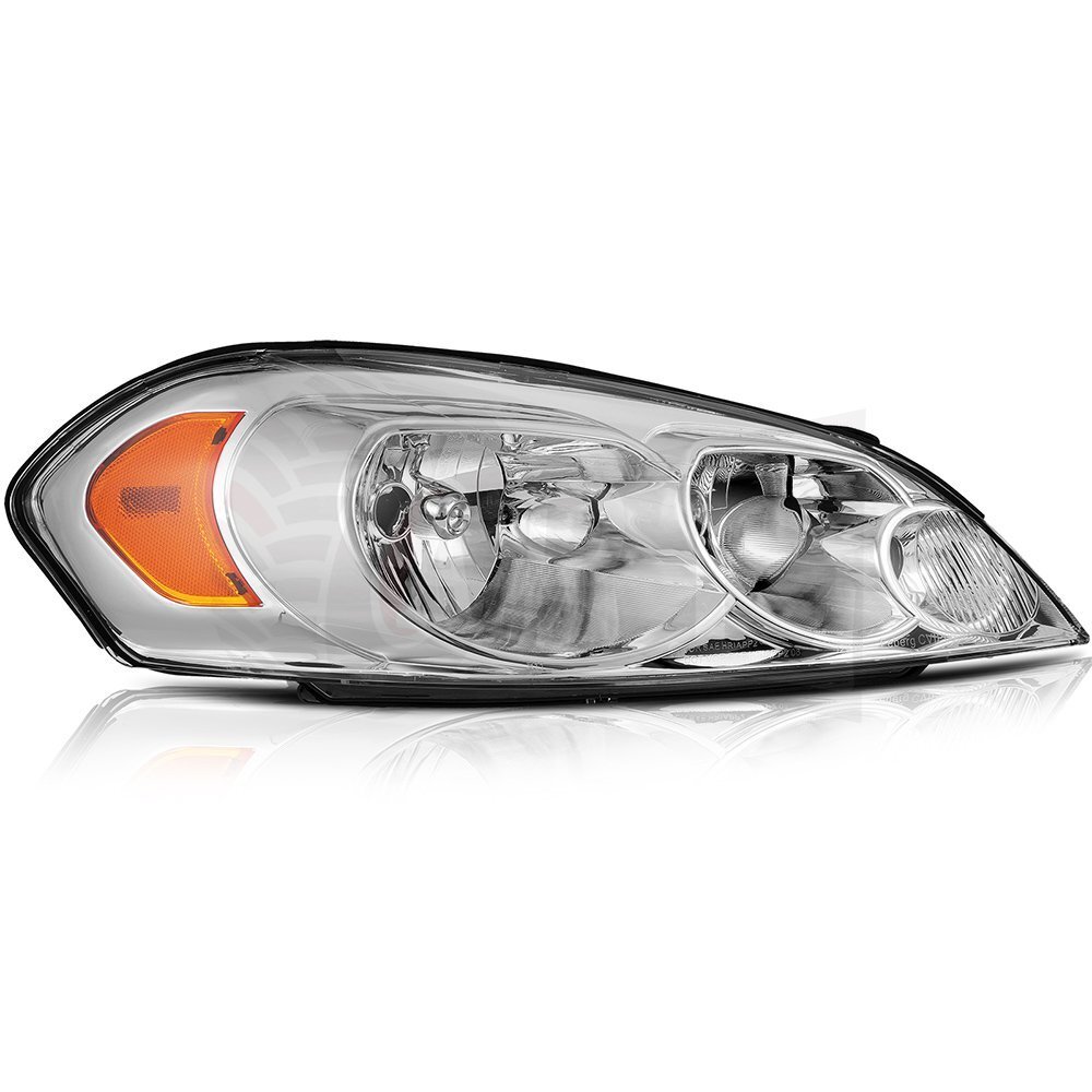 For 2007-2013 Chevrolet Impala Chrome Headlights Assembly Replacement Lamp set